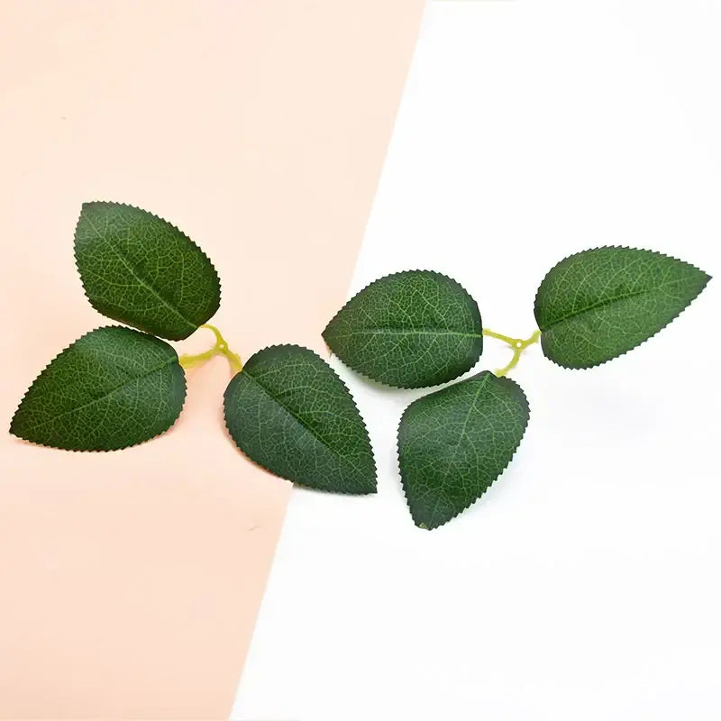 Realistic matte silk greenery rose leaves wedding and home decor