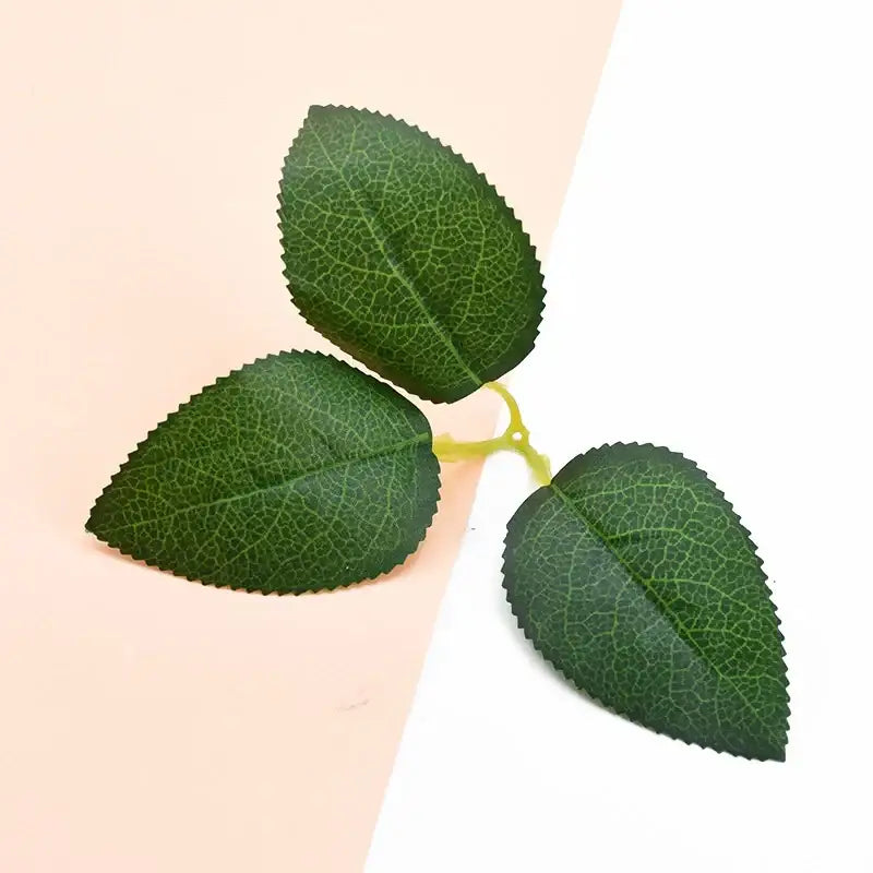 Realistic matte silk greenery rose leaves wedding and home decor