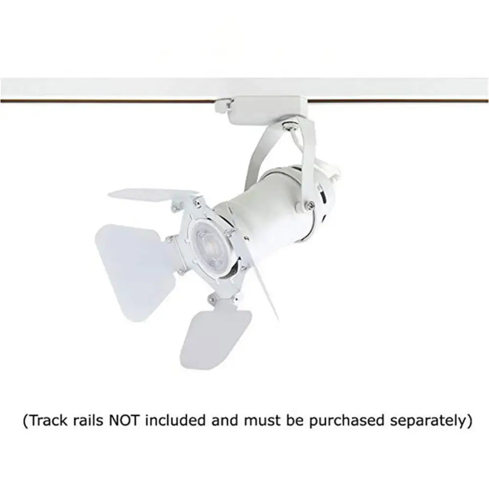 Vintage industrial white artwork led track lighting living room
