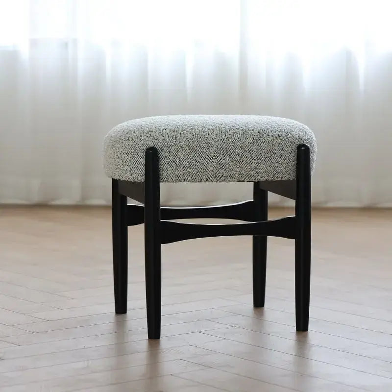 DecorBites™ Ash Wood Makeup Bench Dressing Chair for Small Spaces