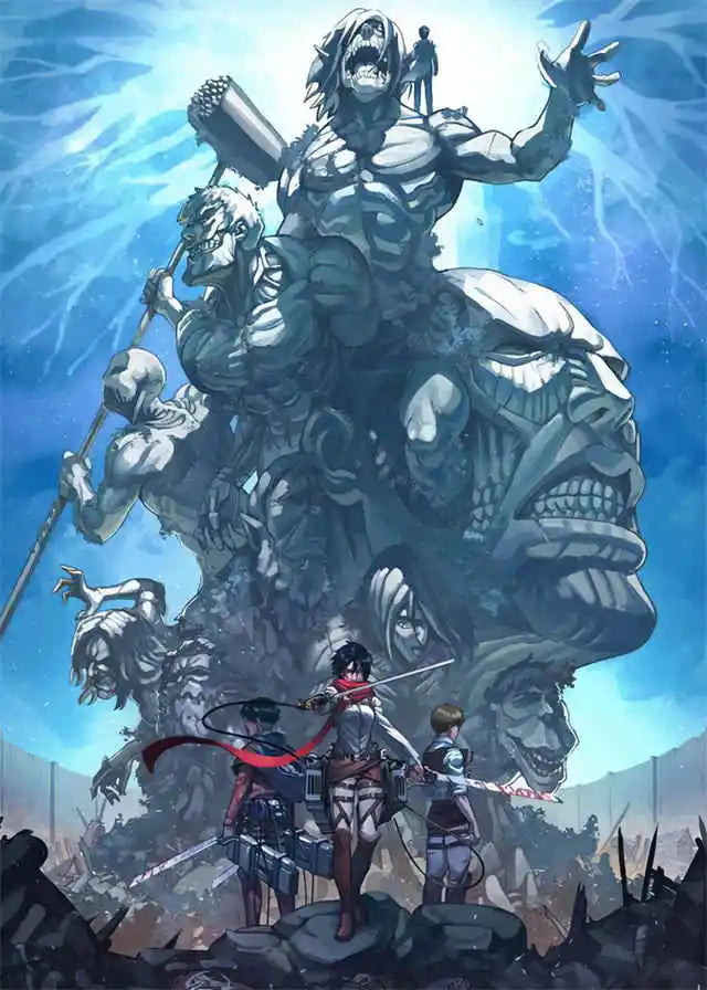 Attack on titan final season bedroom wall art poster
