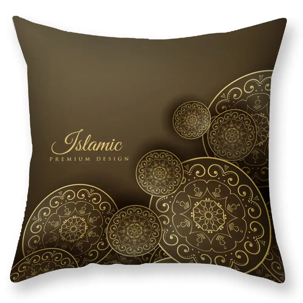 Luxury black gold mandala throw pillowcase bedroom decor