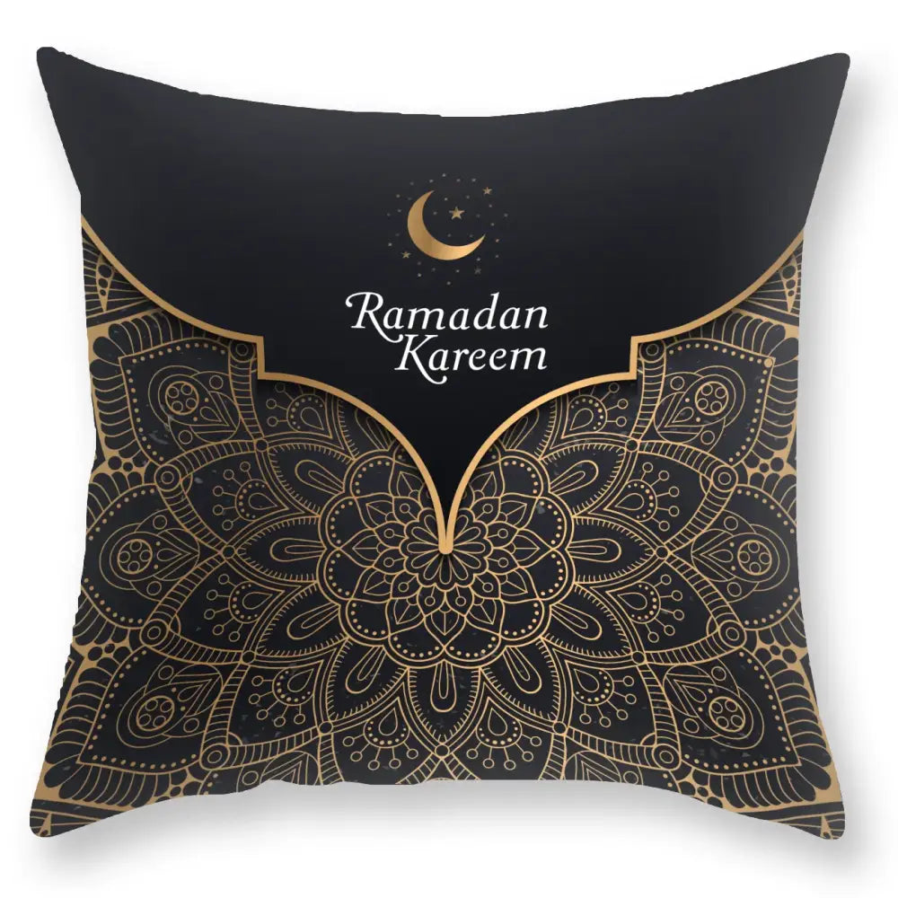 Luxury black gold mandala throw pillowcase bedroom decor