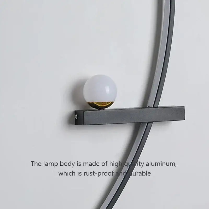 DecorBites™ Black Gold Modern Wall Sconce for Bedroom Study Home Indoor Lighting