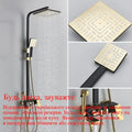 DecorBites™ Black Gold Shower Faucet Set with Bidet Function, Wall Mounted Rainfall Mixer
