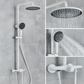 Modern bronze black gray wall mounted shower system with bathtub faucet bathroom set