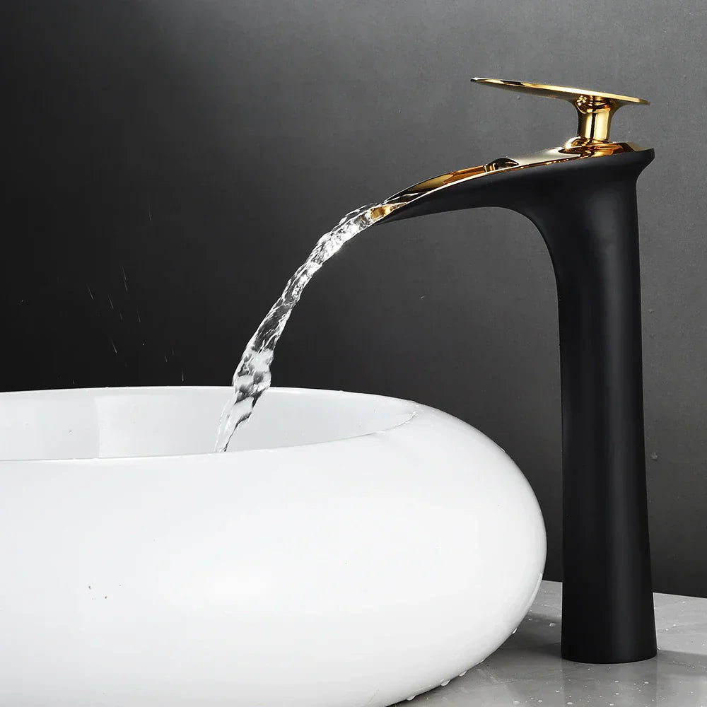 DecorBites™ Black Waterfall Bathroom Faucet Mixer Tap