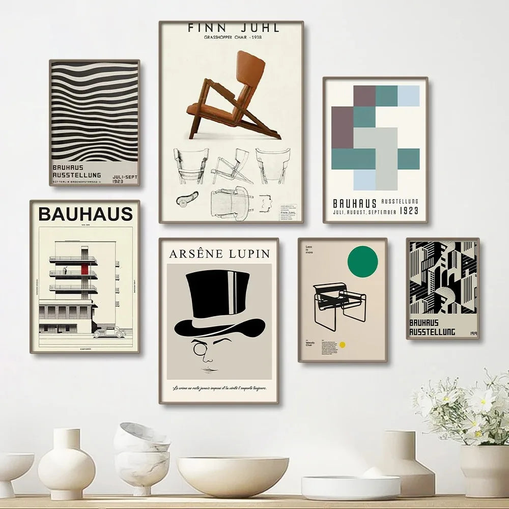Black White Modern Canvas Print