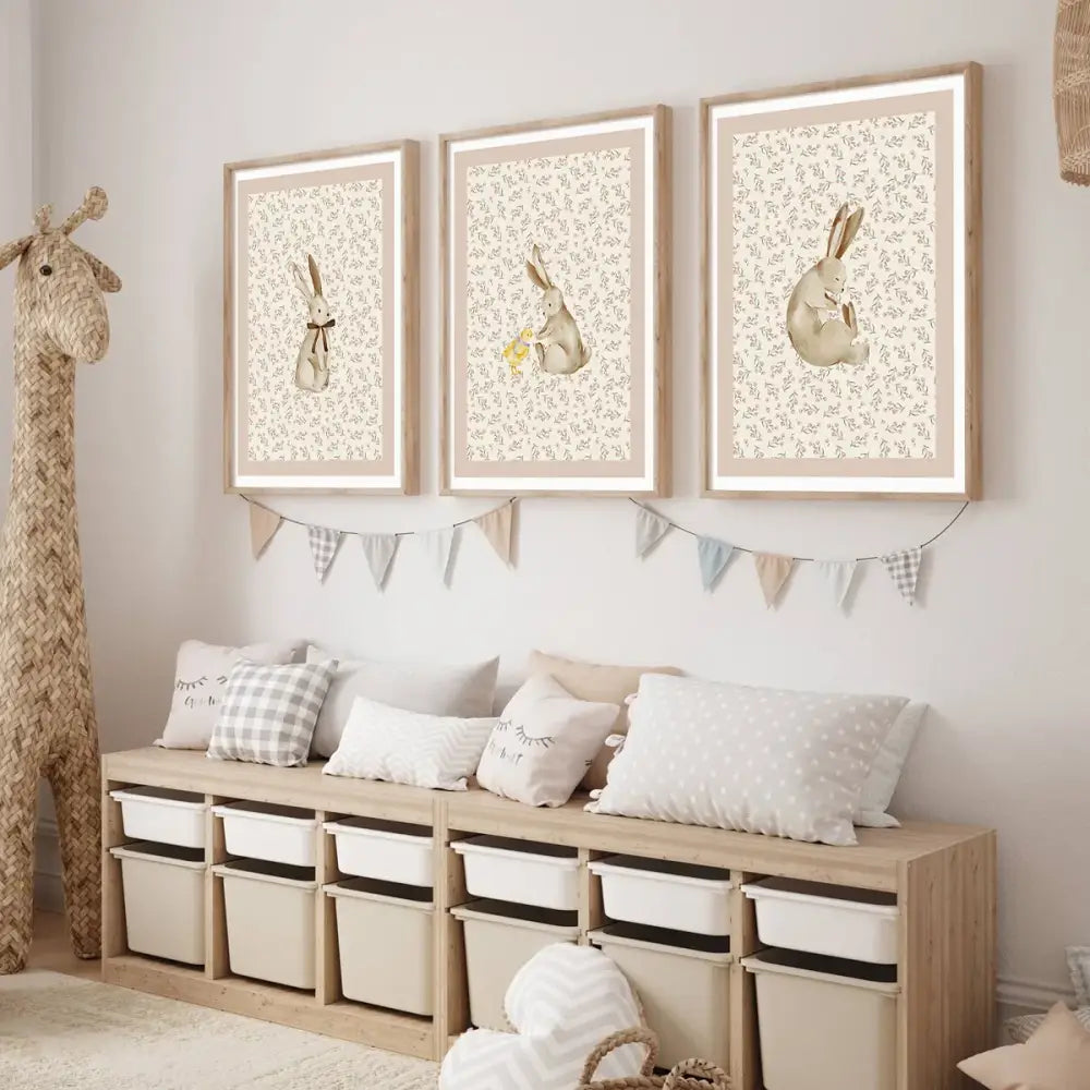 DecorBites™ Bohemian Forest Animal Wall Art Set