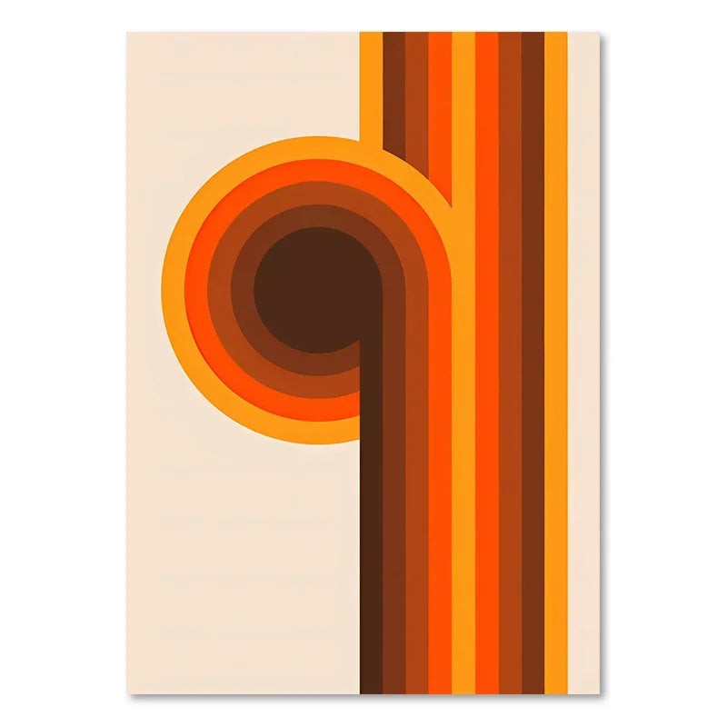 Minimalist boho sunset art prints for living room