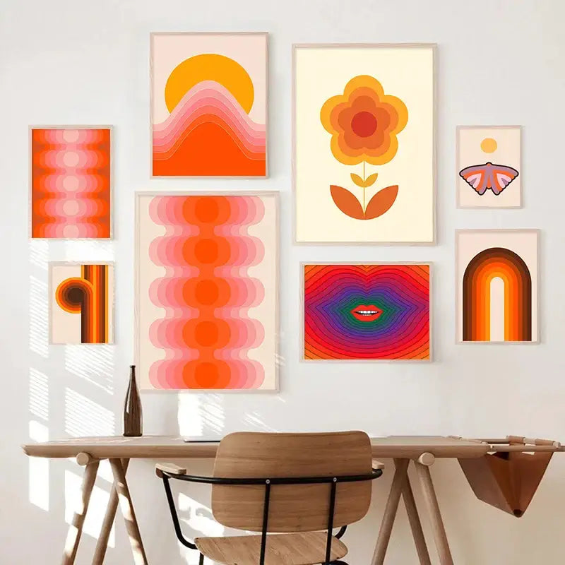 DecorBites™ Boho Sunset Art Prints - Wall Decor
