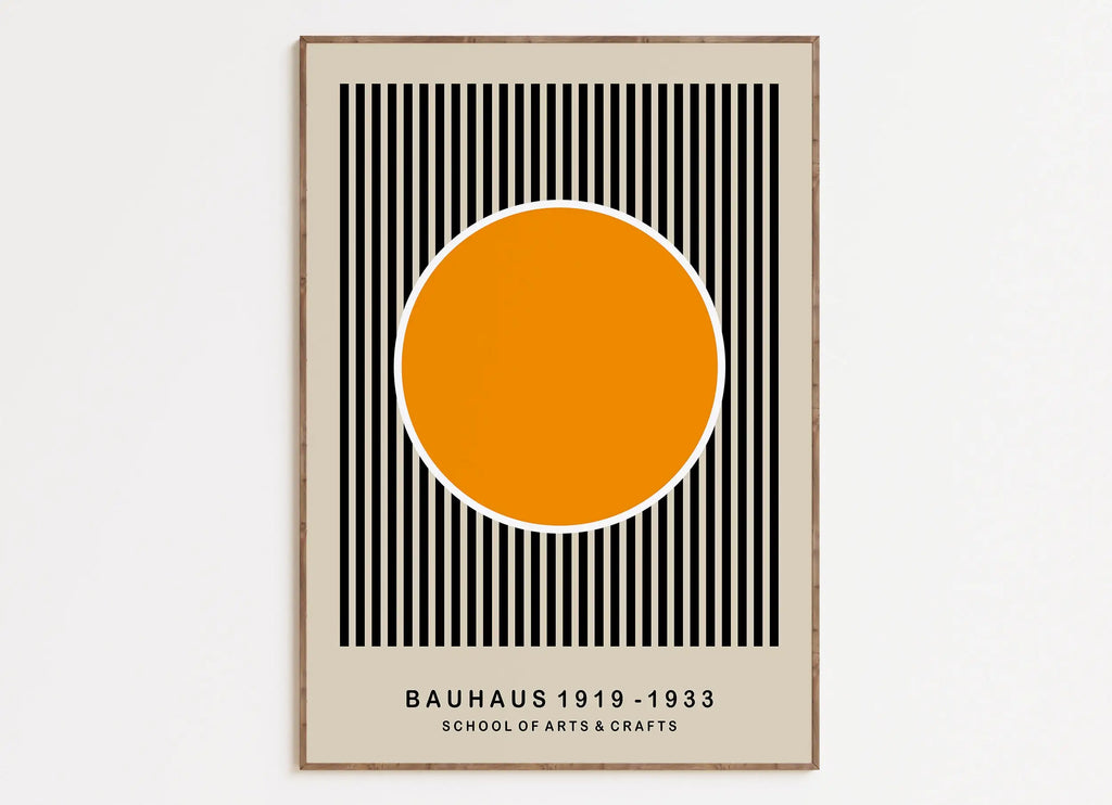 DecorBites™ Bright Geometric Bauhaus Canvas Art Print