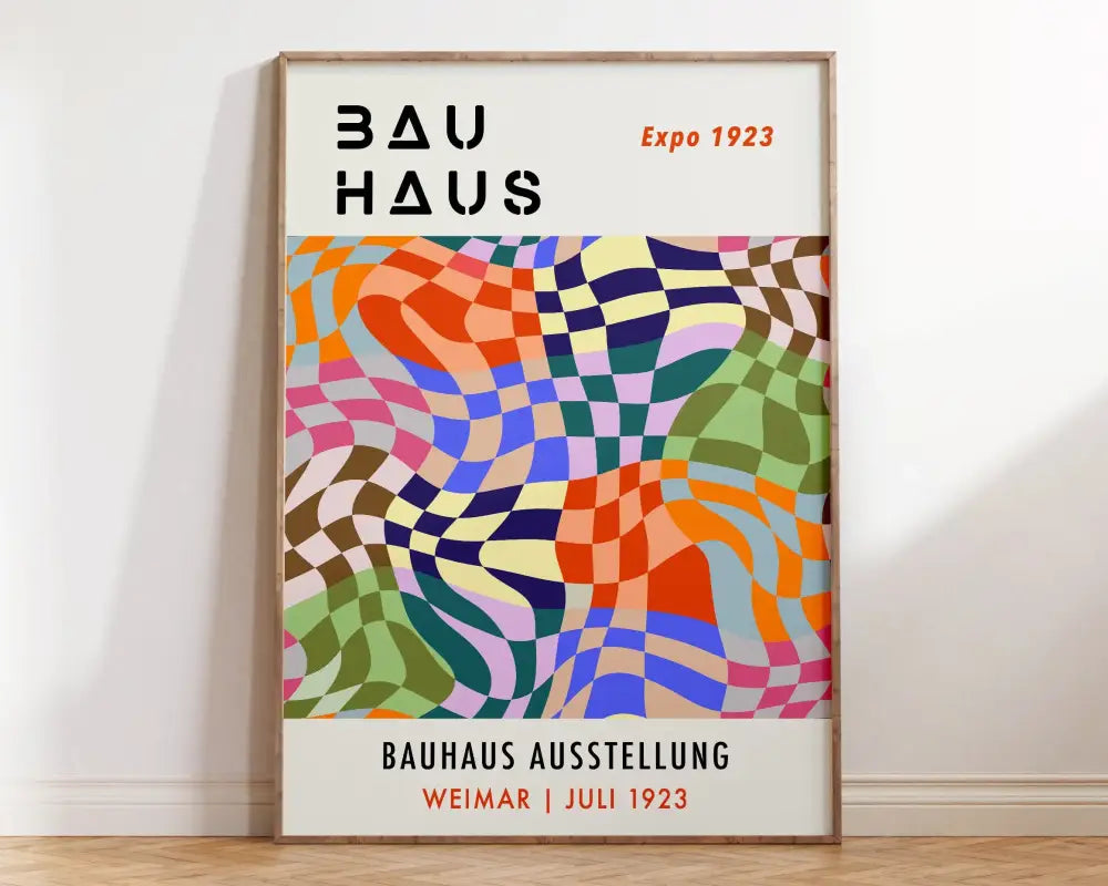 DecorBites™ Bright Geometric Bauhaus Canvas Art Print