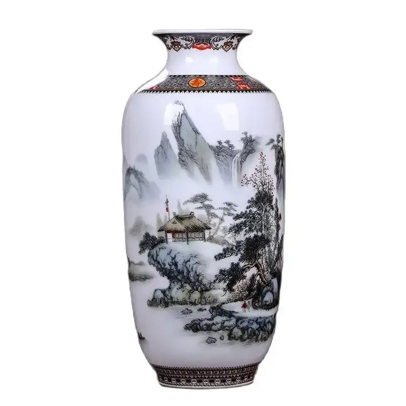 DecorBites™ Chinese Traditional Ceramic Vase for Home Decor