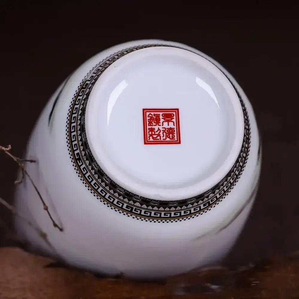 DecorBites™ Chinese Traditional Ceramic Vase for Home Decor