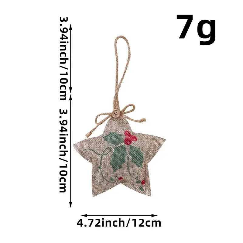 White embroidered pentagram sock ornaments living room decor