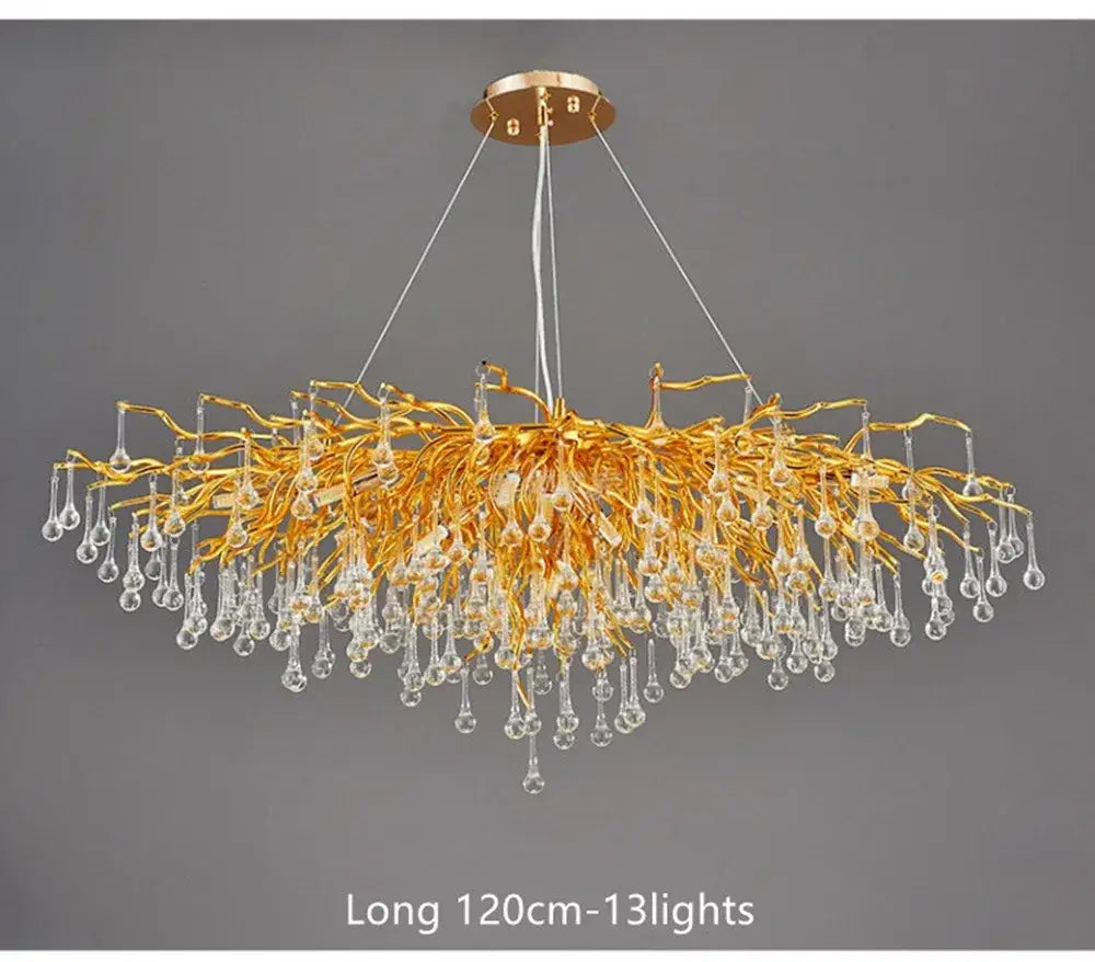 DecorBites™ Chrome Rectangular Crystal Chandelier Light Fixture