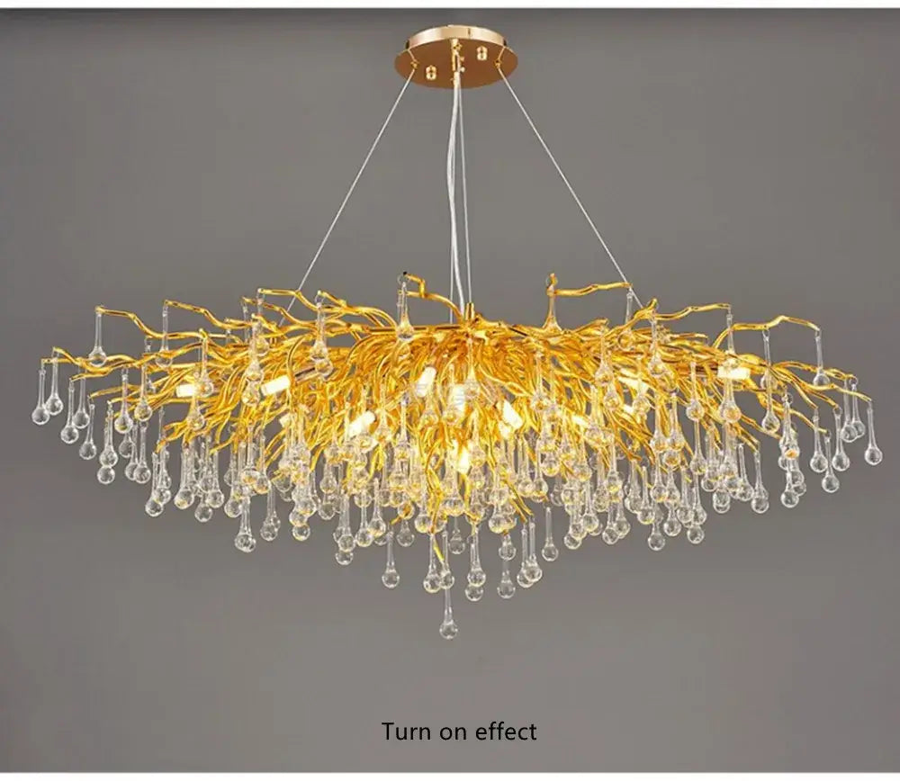 DecorBites™ Chrome Rectangular Crystal Chandelier Light Fixture