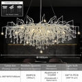 DecorBites™ Chrome Rectangular Crystal Chandelier Light Fixture