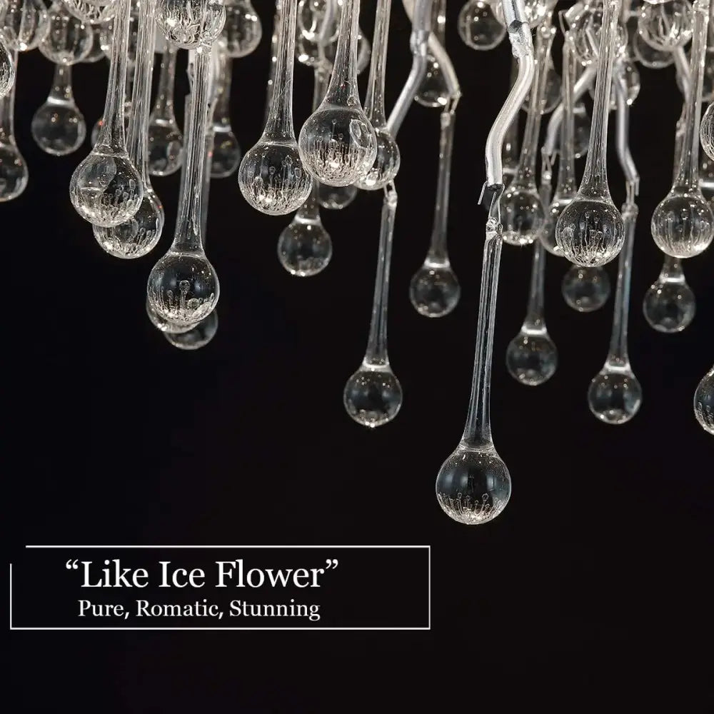 DecorBites™ Chrome Rectangular Crystal Chandelier Light Fixture