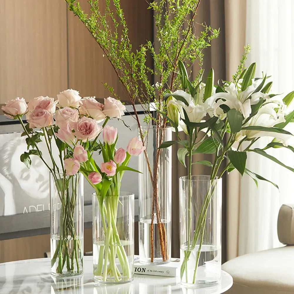 DecorBites™ Clear Acrylic Hurricane Flower Vase - Large Size