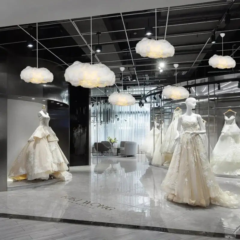 Decorbites cloud chandelier silk cotton nursery hanging lamp