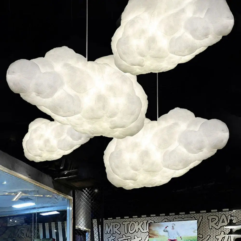 Decorbites cloud chandelier silk cotton nursery hanging lamp