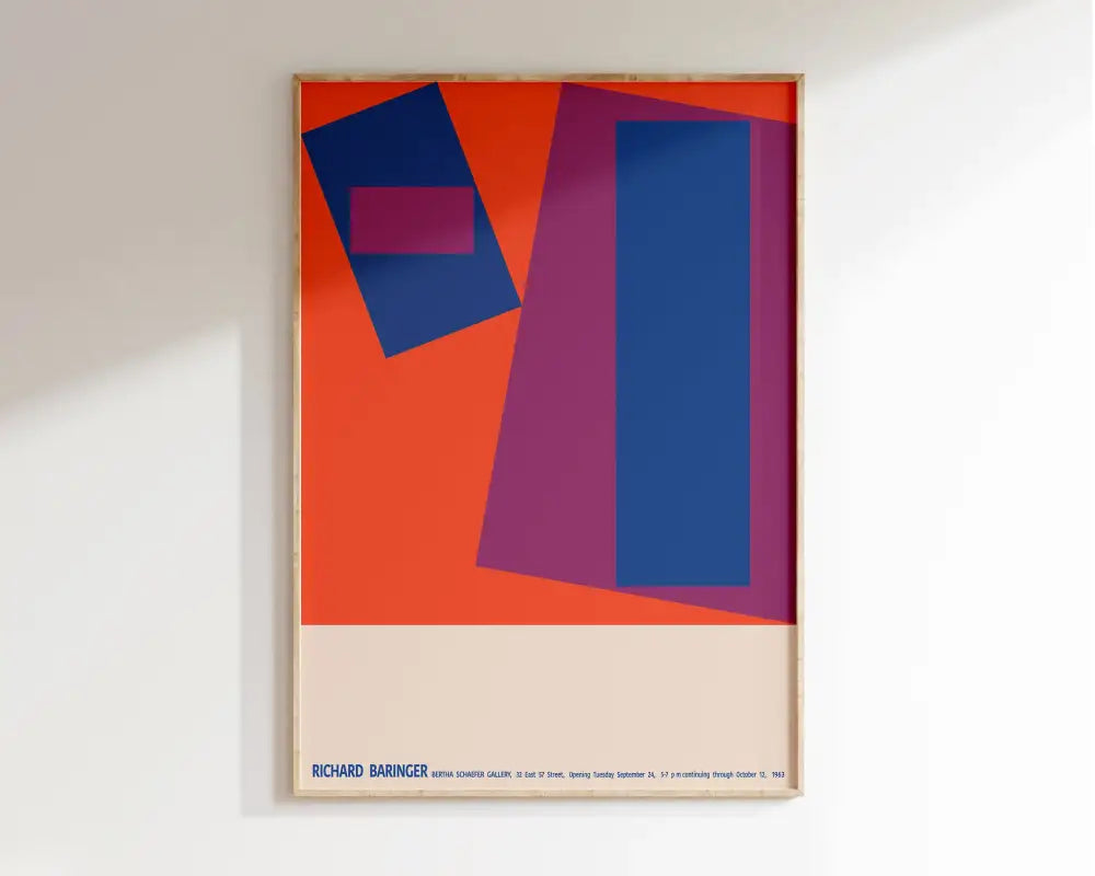 DecorBites™ Colorful Mid Century Geometric Canvas Art