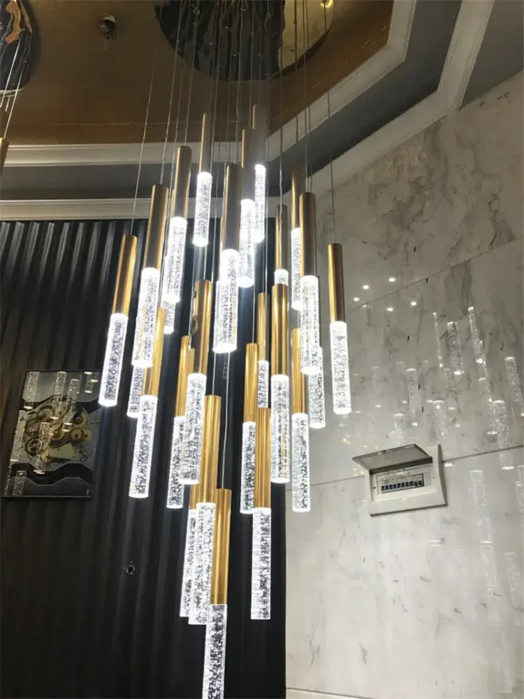 DecorBites™ Contemporary Crystal Chandelier for Large Staircase