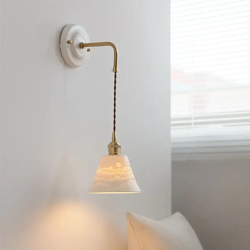 DecorBites™ Copper Arm Vintage LED Wall Lamp 70CM Adjustable Wire Living Room Bedroom Light