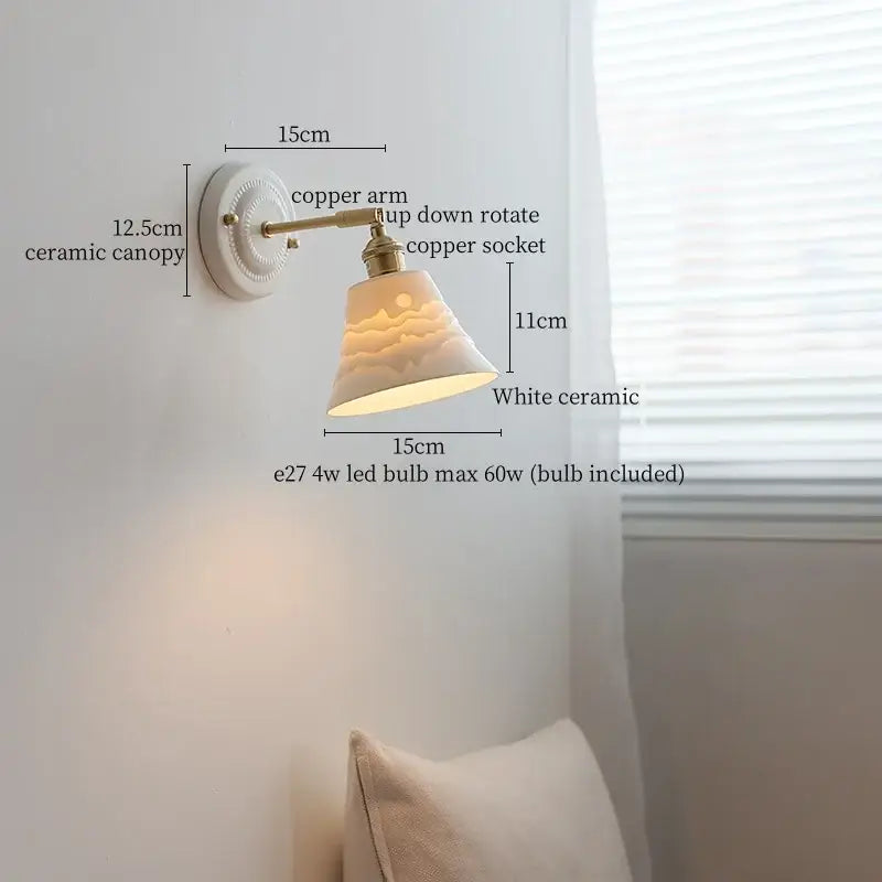 DecorBites™ Copper Arm Vintage LED Wall Lamp 70CM Adjustable Wire Living Room Bedroom Light