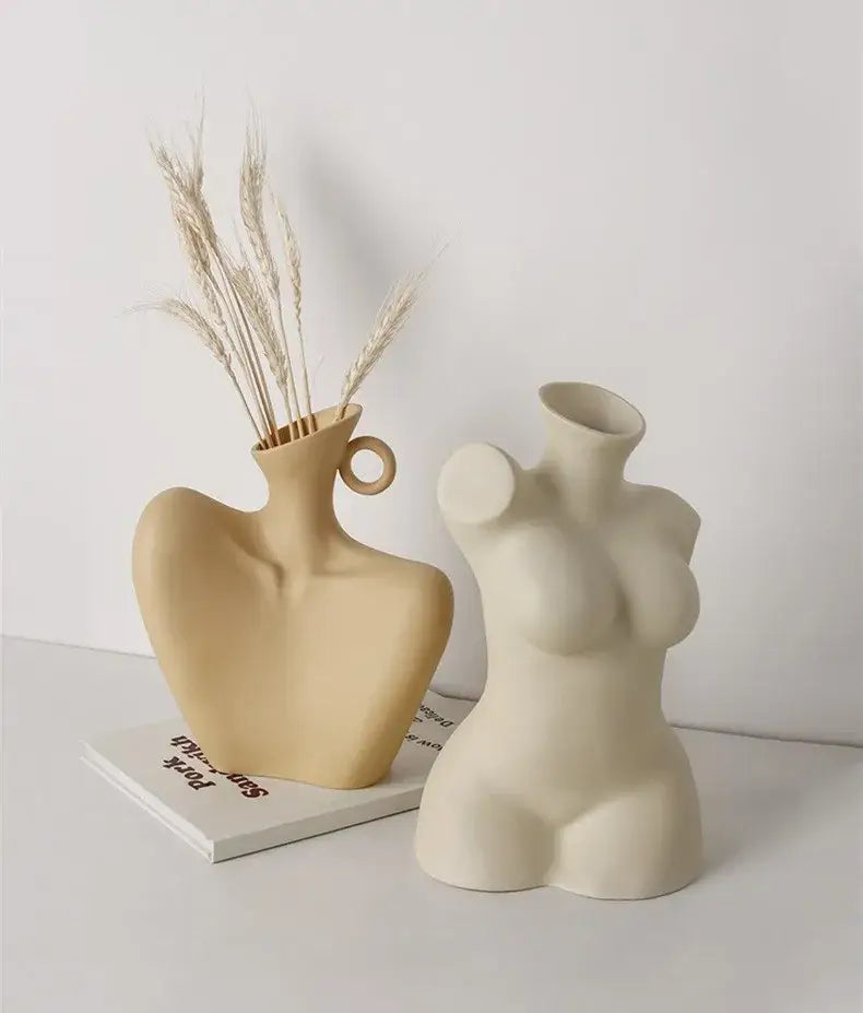 DecorBites™ Creative Ceramic Human Vase for Home Decor