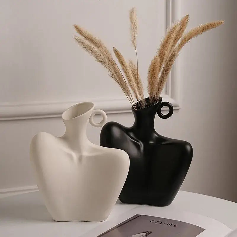 DecorBites™ Creative Ceramic Human Vase for Home Decor