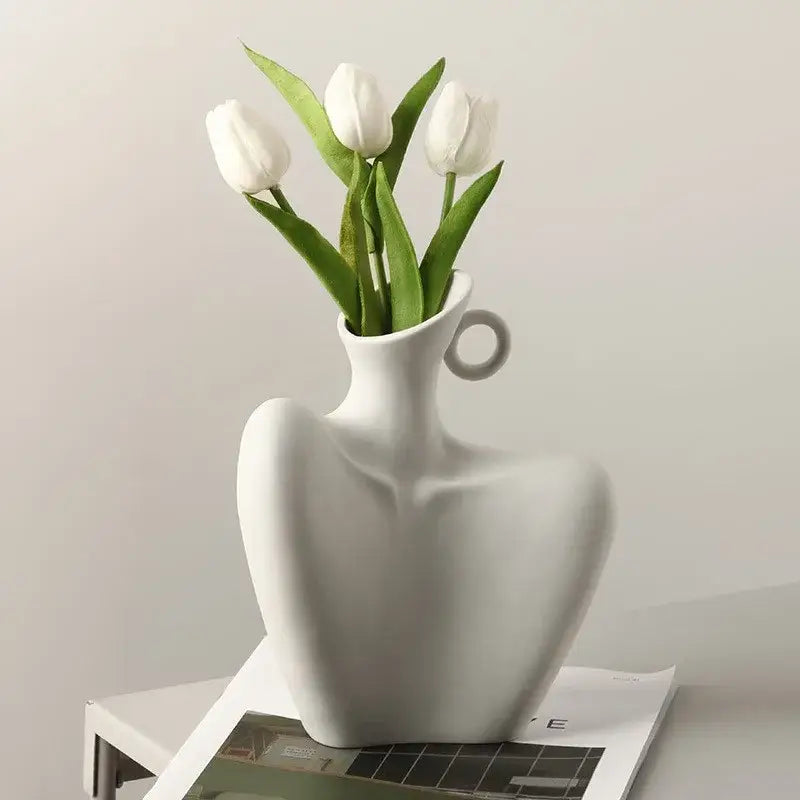 DecorBites™ Creative Ceramic Human Vase for Home Decor