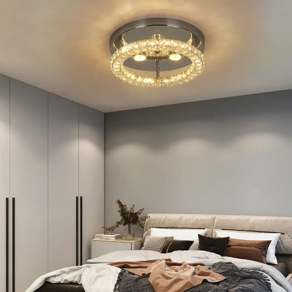 DecorBites™ Crystal Ceiling Fan with LED Light and Remote Control