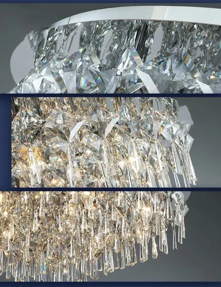 DecorBites™ Crystal Ceiling Lamp: Luxury Modern LED Ceiling Light for Home Indoor Lighting