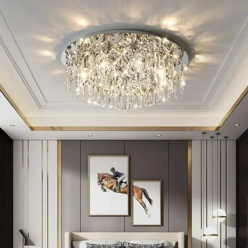 DecorBites™ Crystal Ceiling Lamp: Luxury Modern LED Ceiling Light for Home Indoor Lighting