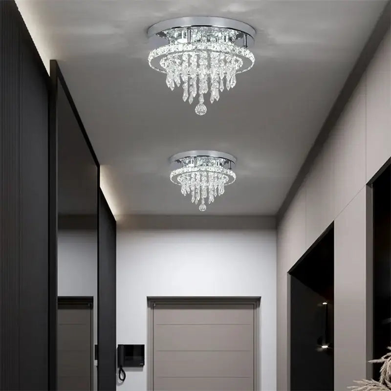 DecorBites™ Crystal Ceiling Lamp Smart LED Chandelier Remote Control Hanging Decor