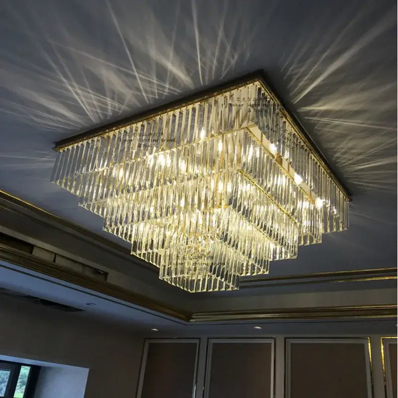 DecorBites™ Crystal Ceiling Light: Timeless Elegance for Home and Hotel Decor
