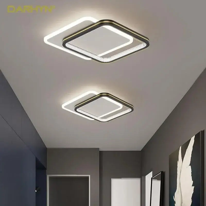 DecorBites™ Crystal Ceiling Lights: Modern Indoor Lighting with LED, Round/Square Luminaria