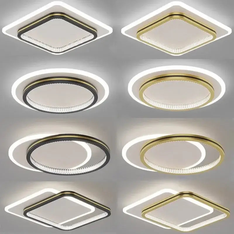 DecorBites™ Crystal Ceiling Lights: Modern Indoor Lighting with LED, Round/Square Luminaria