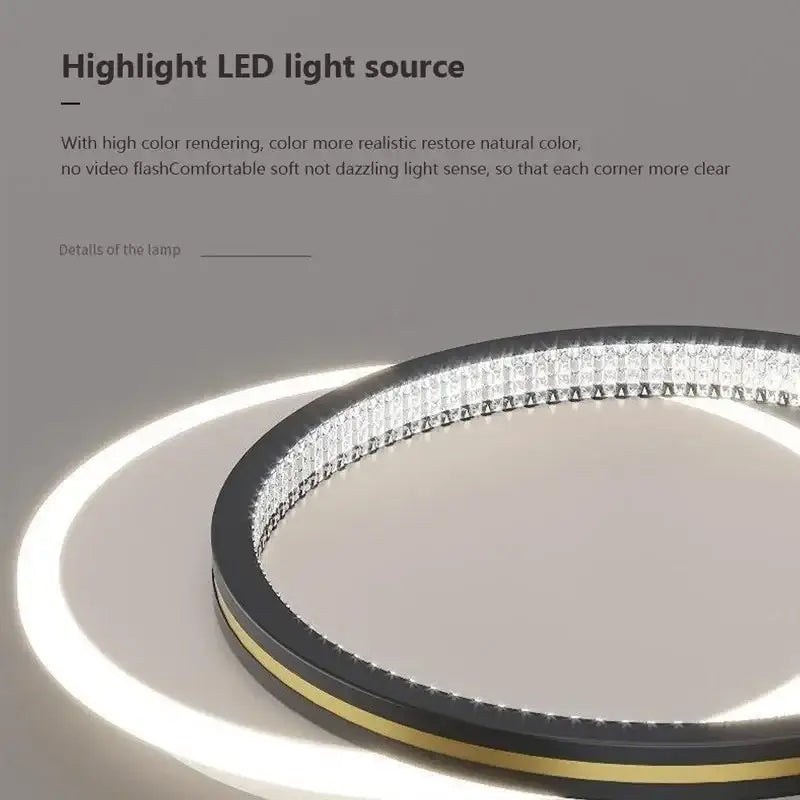 DecorBites™ Crystal Ceiling Lights: Modern Indoor Lighting with LED, Round/Square Luminaria