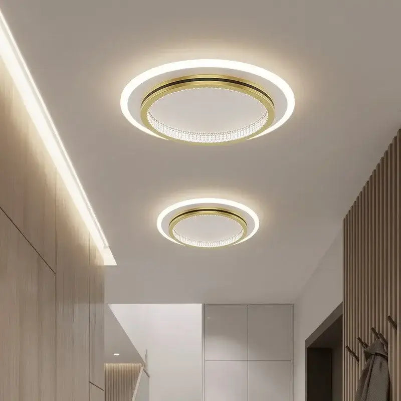 DecorBites™ Crystal Ceiling Lights: Modern Indoor Lighting with LED, Round/Square Luminaria