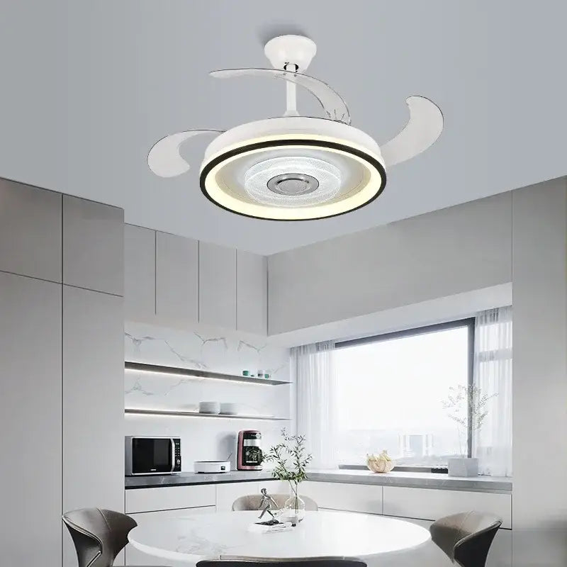 DecorBites™ Crystal Chandelier LED Ceiling Fan with Remote Control Switch