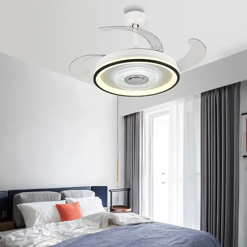 DecorBites™ Crystal Chandelier LED Ceiling Fan with Remote Control Switch