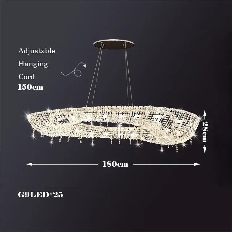 Luxury crystal chandelier luminaire living room pendant lighting