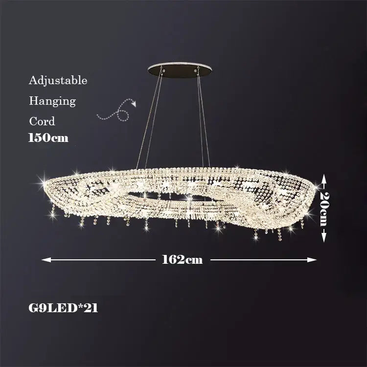 Luxury crystal chandelier luminaire living room pendant lighting