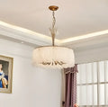 Luxurious gold crystal chandelier bedroom pendant light