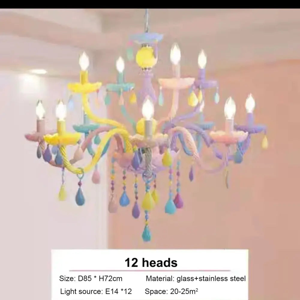 Modern macaron color decorbites crystal chandelier children room