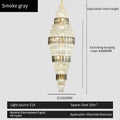 Decorbites crystal duplex chandelier luxe tiered living room light